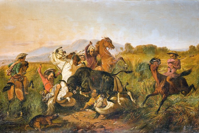 《猎公?！罚↙a?Chasse?au?taureau?sauvage），拉登·萨利赫，1855年，Jack-Philippe Ruellan藏