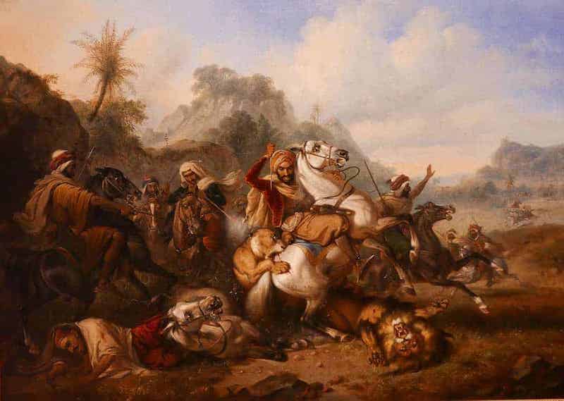 ?《猎狮》，拉登·萨利赫，1840年，私人收藏