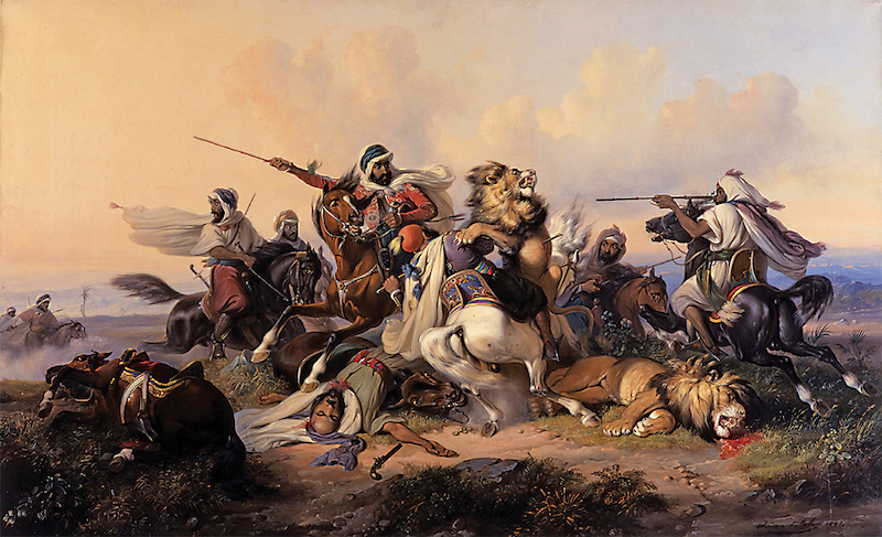 《猎狮》，拉登·萨利赫，1841年，拉脱维亚国立艺术博物馆藏