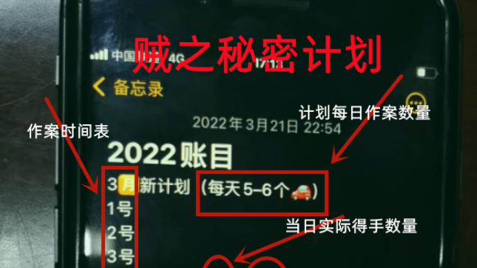 男子“挂图作战”偷走600多个电瓶：每月初定下月盗窃计划