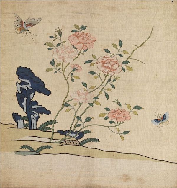 蔷薇 本幅选自台北故宫博物院藏宋“缂丝花卉”册