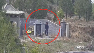 男子持铁锤砸毁墓碑，陕西绥德警方公开征集线索