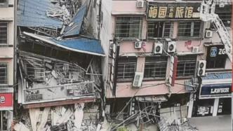 直击丨长沙望城区一6层半自建房垮塌