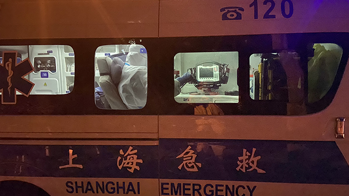 上海急救。本文图片均为 澎湃新闻记者 巩汉语 拍摄