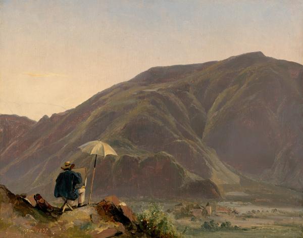 朱尔斯·科尼特，《与画家同看波森》，1837年，31x39cm，华盛顿国家美术馆藏