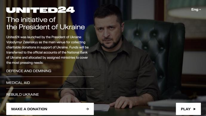 泽连斯基宣布启动全球众筹平台：每笔捐款都至关重要