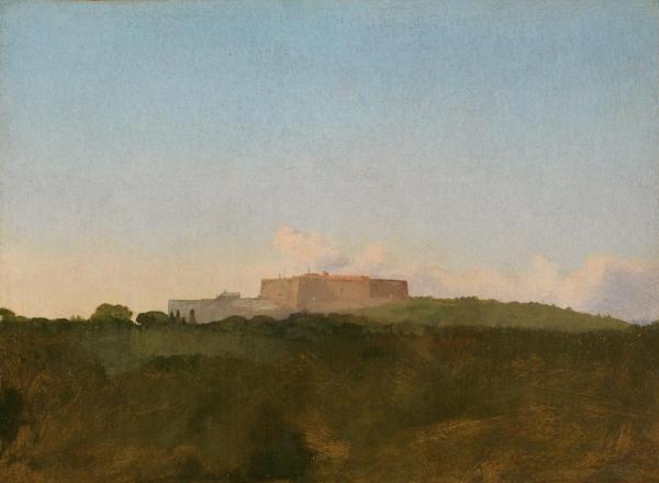 德加，《圣埃尔莫城堡》，1856年，20×27cm，剑桥菲茨威廉博物馆藏