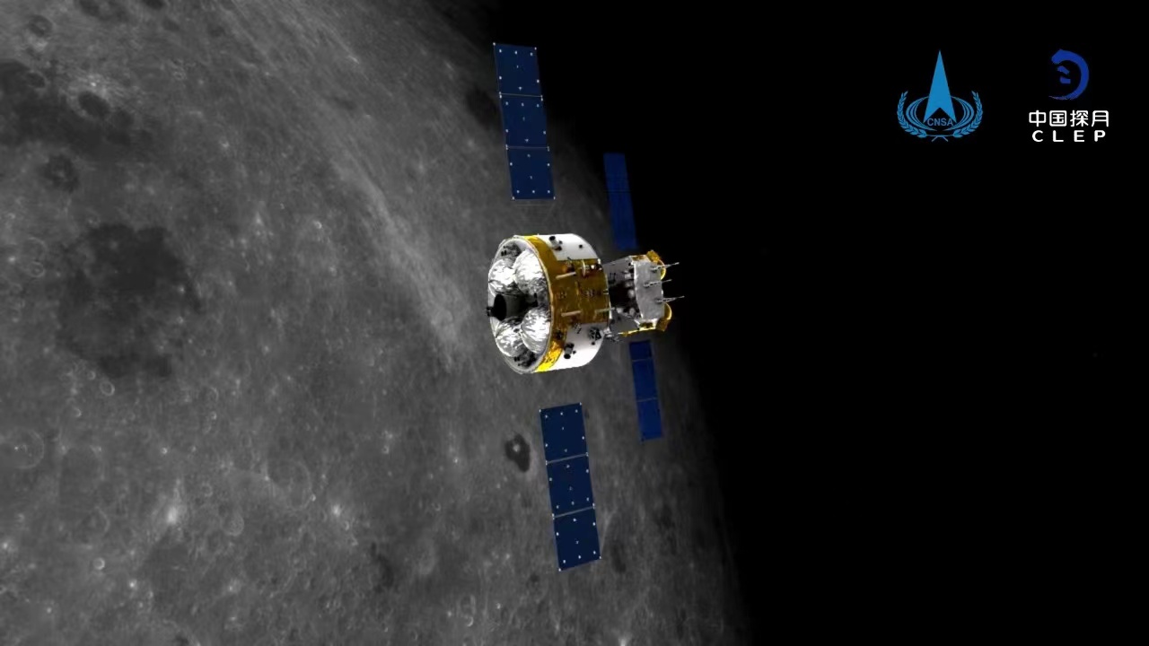 嫦娥五号示意图，图片来自中国探月工程
