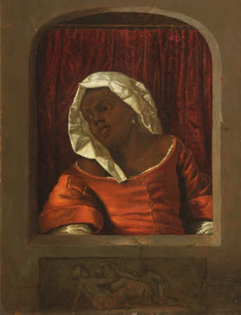 加布里埃尔·梅曲，《穿红裙的女子》，约1660-1669
