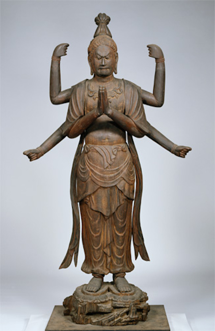 传马头观音立像，奈良时期（8世纪），奈良大安寺，日本迫切文化财产，后期展品