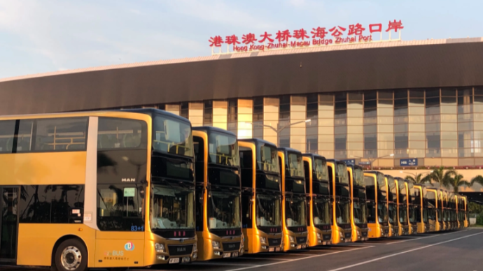 港珠澳大橋穿梭巴士由香港前往珠海班次暫停運營