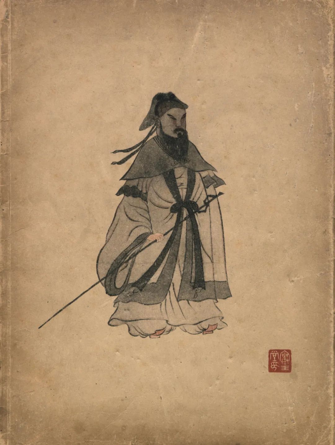 1930年，齐蒂尔在维也纳举办的“日本艺术、中国西藏唐卡和现代绘画展览”的画册，封面是溥儒的作品《陶渊明》的局部。