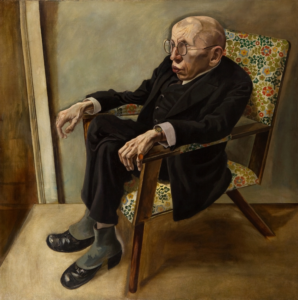 《马克斯·赫尔曼-尼斯肖像》（Porträt des Schriftstellers Max Herrmann-Neiße），乔治·格罗兹