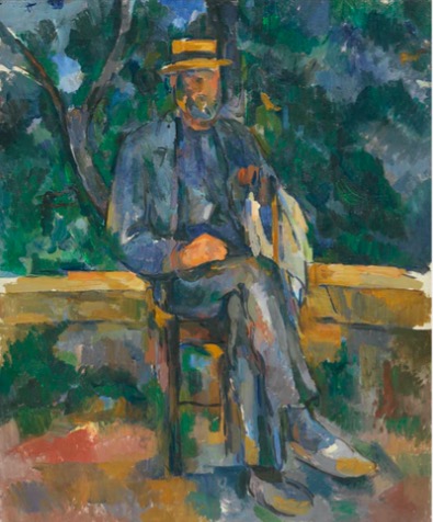 塞尚，《坐着的男子》， 1905-1906