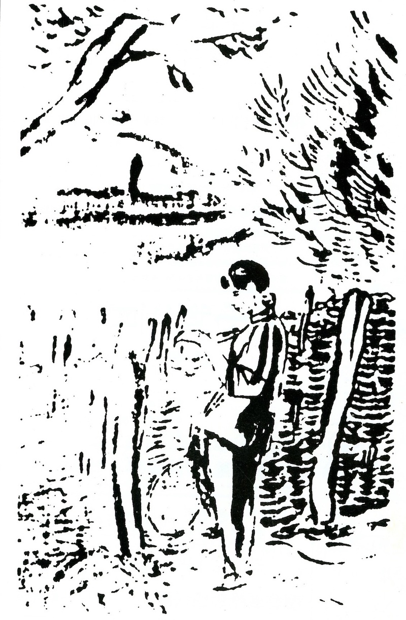 端木蕻良为萧红小说《小城三月》绘制的插图