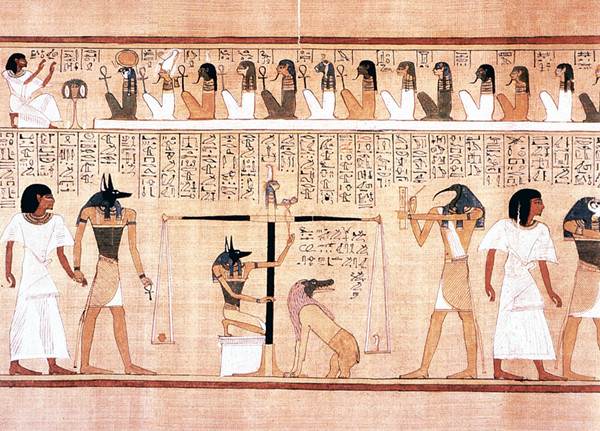 古埃及《亡灵书》中的末日审判插图
