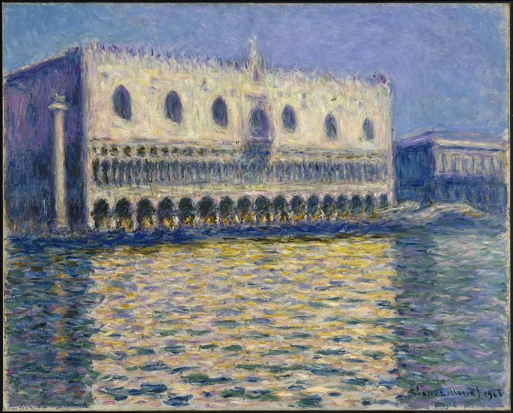 《威尼斯总督宫》（The Doge’s Palace），Claude Monet，1908年，布面油画