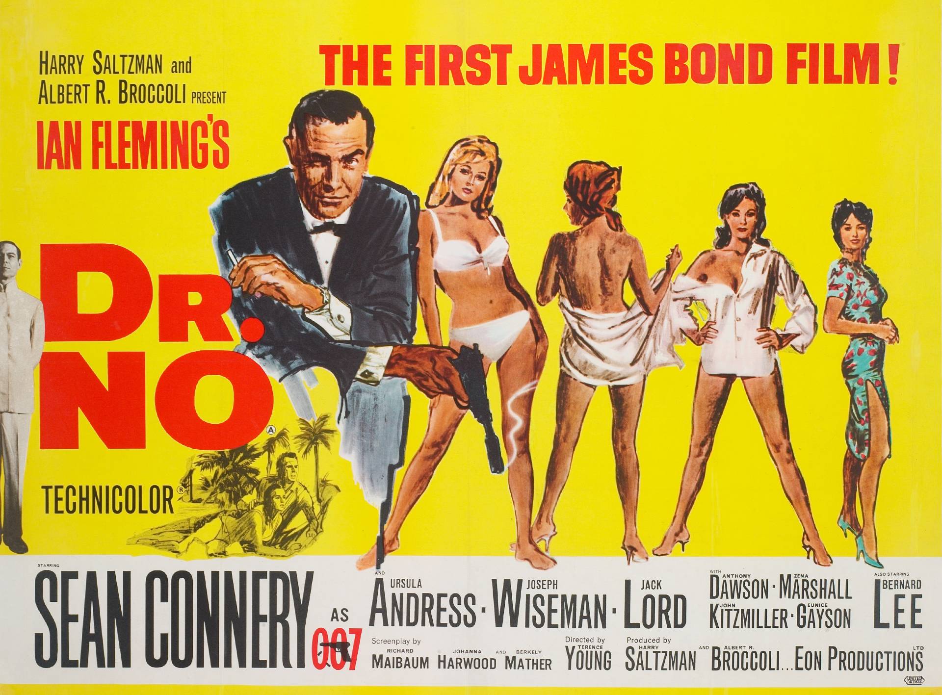 《诺博士》1962年10月6号在英国首映时的电影海报