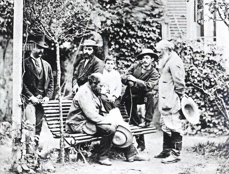 毕沙罗和塞尚在蓬图瓦兹，1870年代中期