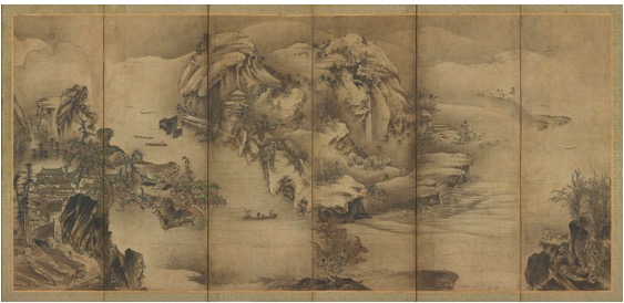 雪村周继，《秋冬山水》，16世纪