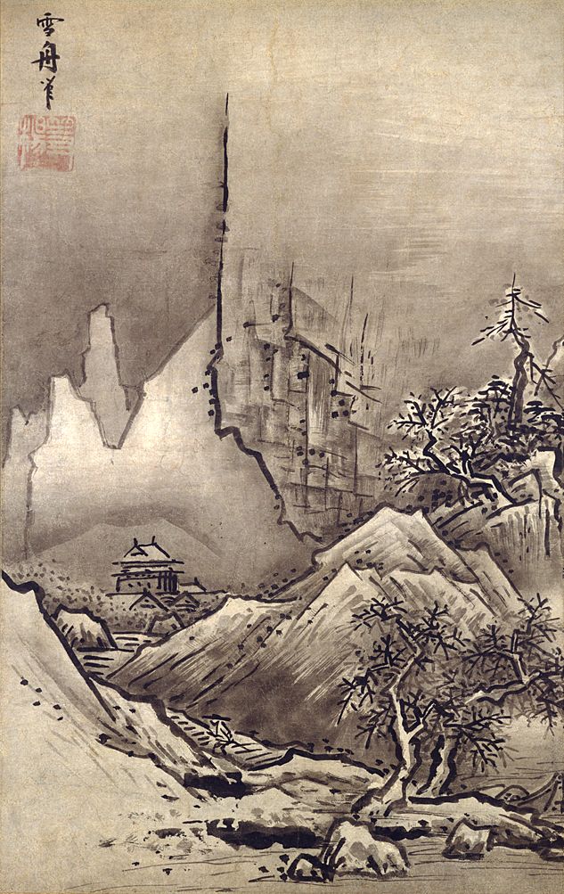 《秋冬山水图》，雪舟，室町时代