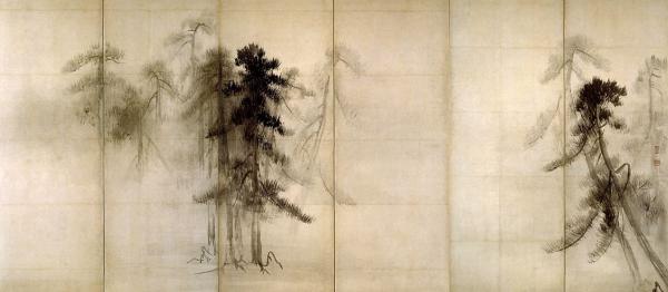 长谷川等伯《松林图屏风》，安土桃生·16世纪