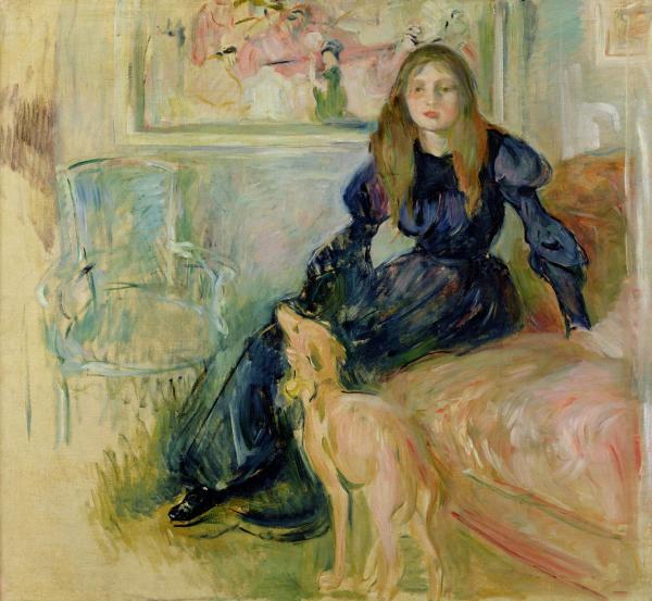 《少女与狗》，1893，© Musée Marmottan Monet, Paris