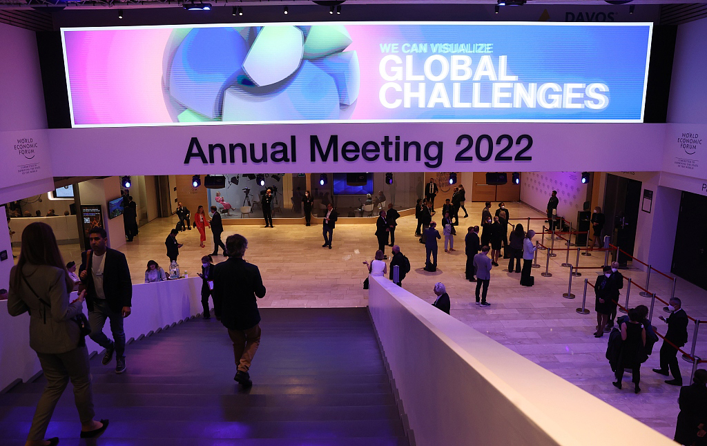 当地时间2022年5月23日，瑞士达沃斯，世界经济论坛年会开幕。