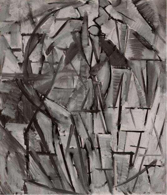蒙德里安，《桉树》，1912年，布面油画，贝耶勒基金会藏（贝耶勒基金会展品）