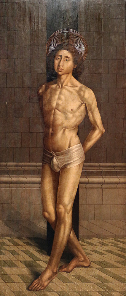 被绑住的圣文森特》（Vincent attaché à la colonne），努诺·贡萨尔维斯，1470年