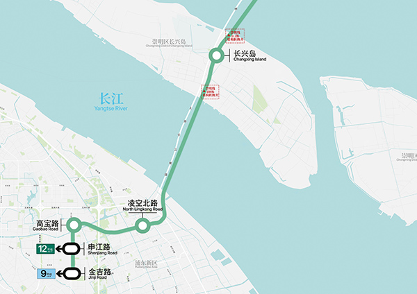 上海至崇明地铁规划图图片