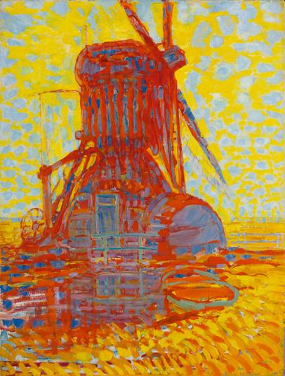 蒙德里安，《温克尔磨坊》，1908年，布面油画，海牙艺术博物馆藏（贝耶勒基金会展品）