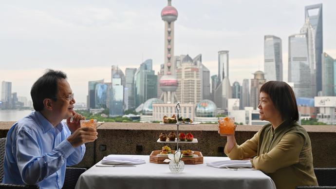 攝影記疫｜選個風景獨好地方享用下午茶，上海今日恢復堂食