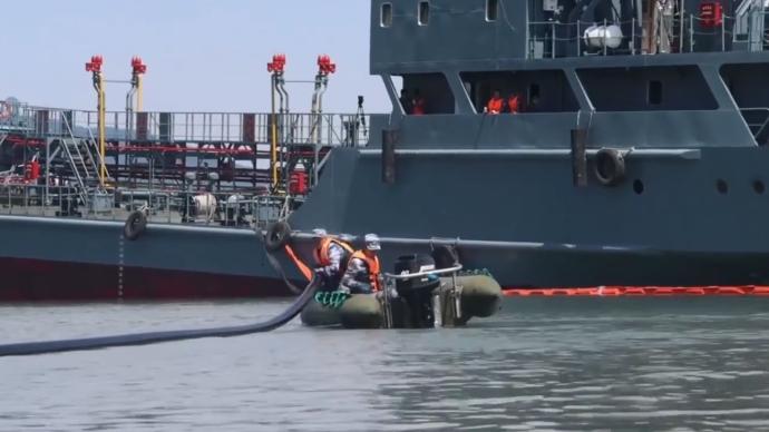 视频丨海军空军协同训练岸海衔接输油