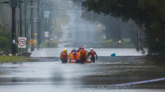 悉尼強降雨或引發山洪，當地5萬名居民被要求作好撤離準備