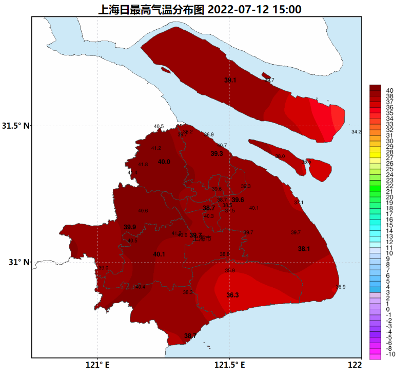 明后两天上海继续冲击40℃7月15日起气温将缓慢下降