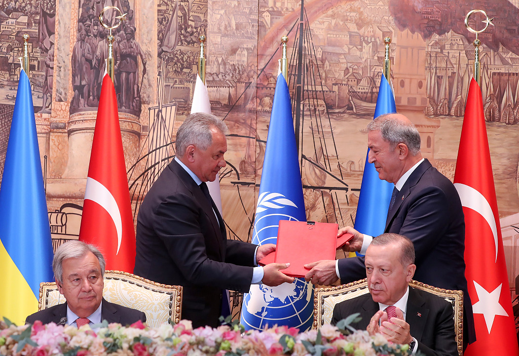 俄罗斯国防部长谢尔盖·绍伊古,土耳其总统雷杰普·塔伊普·埃尔多安