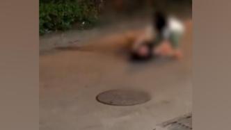 汕头一女子被当街打倒脚踹头部，打人者系其丈夫已被抓获