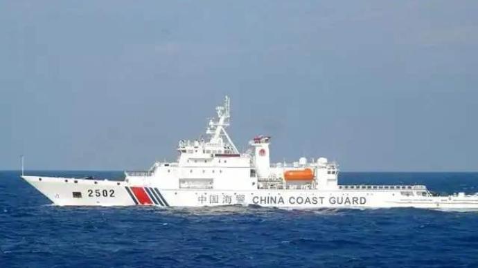 中國海警艦艇編隊今日在我釣魚島領海巡航