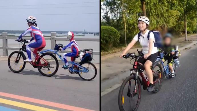 妈妈带6岁儿子骑行“穿越”江苏：磨炼他的意志