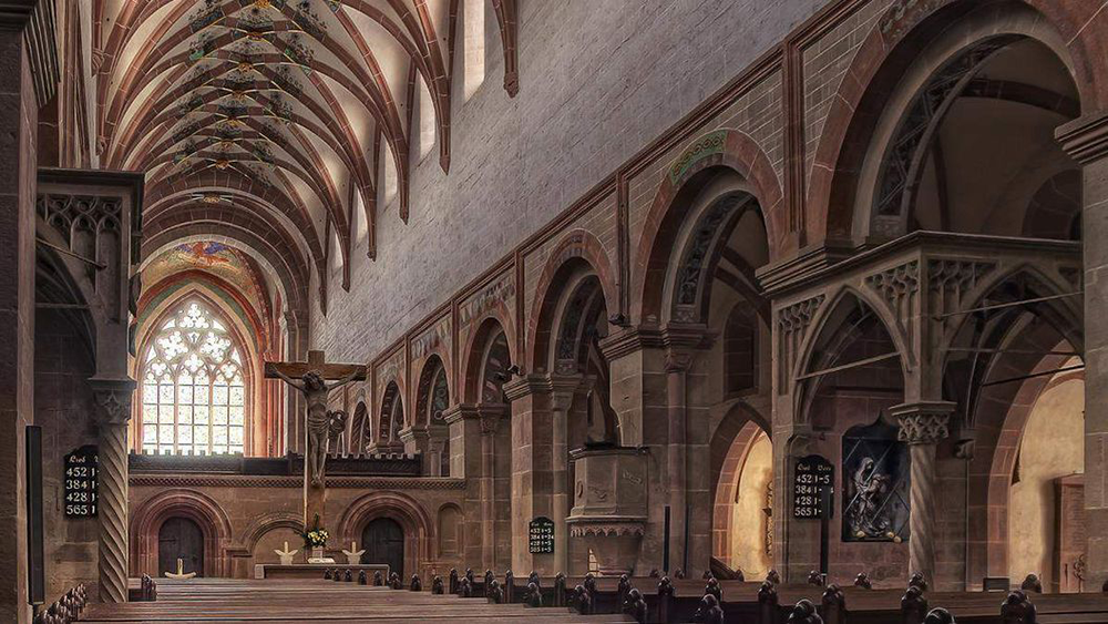 毛尔布伦修道院中罗马风格的拱廊