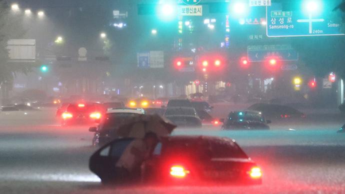 韓國已將暴風雨危機警報提至“嚴重級”，中使館提醒加強防范