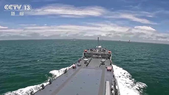 視頻丨南部戰區海軍登陸艦編隊展開全天候多課目實戰訓練