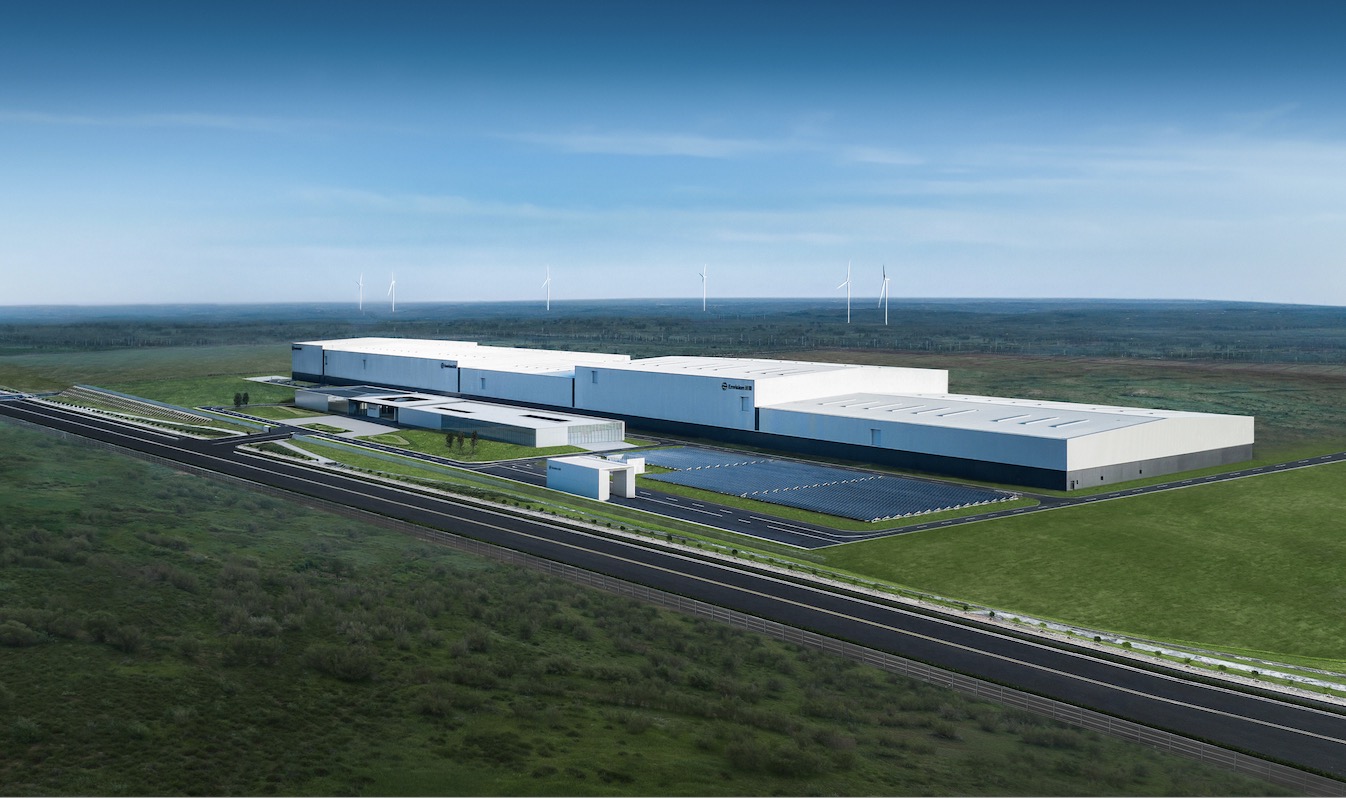 零碳产业(ye)园全景图。2022年4月，在鄂尔多斯蒙苏经济开发区，远景鄂尔多斯零碳产业(ye)园一期项目建(jian)成投产。