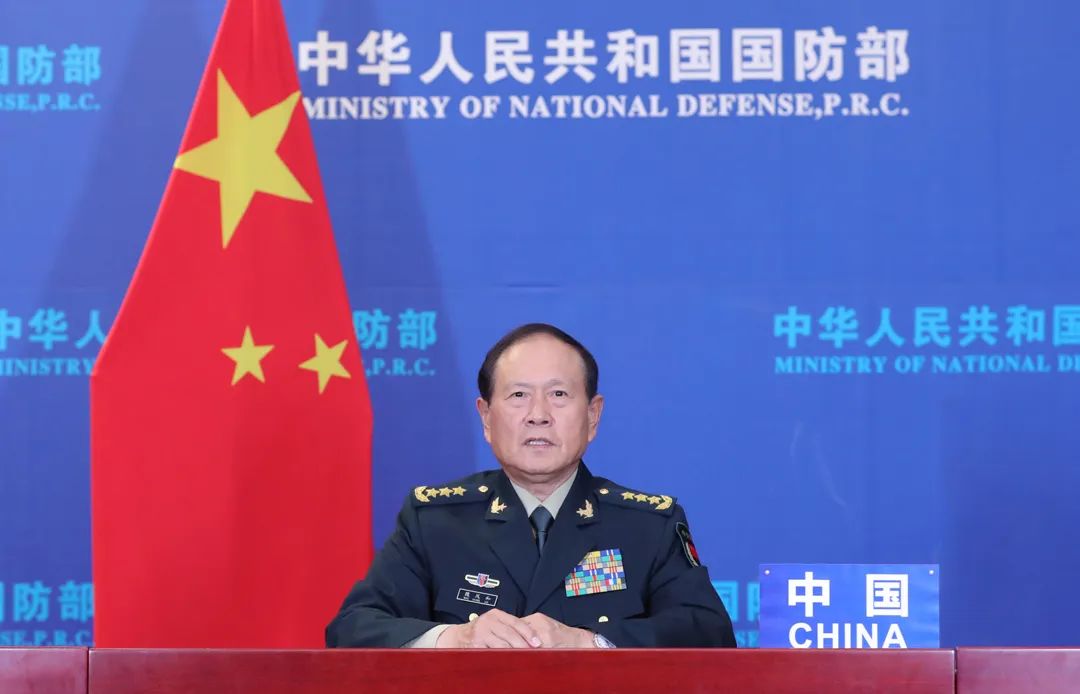 8月16日，国务委员兼国防部长魏凤和应邀在第10届莫斯科国际安全会议上发表视(shi)频(pin)讲话。李晓伟 摄