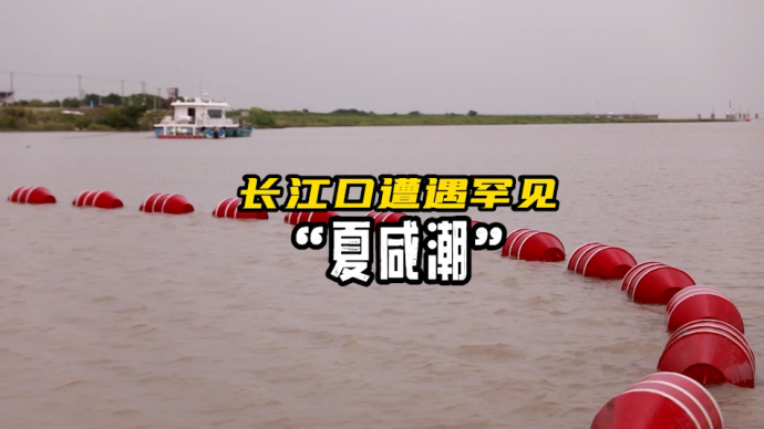 长江口遭遇罕见夏季咸潮！上海浦东水闸部门采取措施积极应对