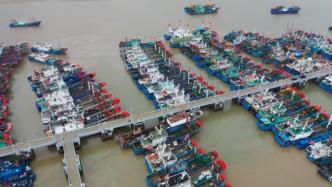 强台风“梅花”逼近，浙江象山海域2000艘渔船就近靠港