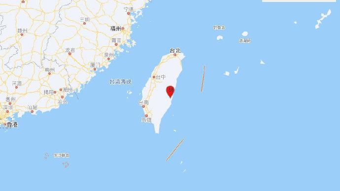 台湾花莲县发生5.7级地震，震源深度10千米