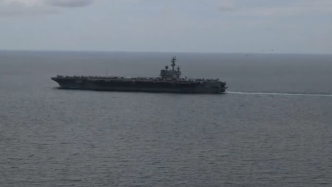 美军公开“里根号”航母参加韩美联演视频
