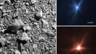 NASA航天器撞击小行星新照片曝光：出现高亮放射光线